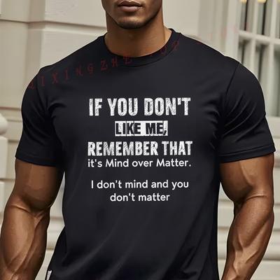 Mens Black Graphic TShirt  Short Sleeve Featuring Bold Text IF YOU DONT LIKE ME On Black Backgr Casual Short Sleeve Tees
