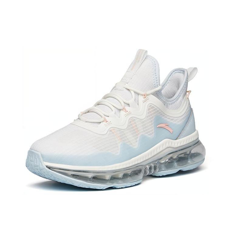 Anta Running Collection Cushioned Wear-Resistant Breathable Low-Top Casual Running Shoes Women's White Blue Sneakers 922135518-1