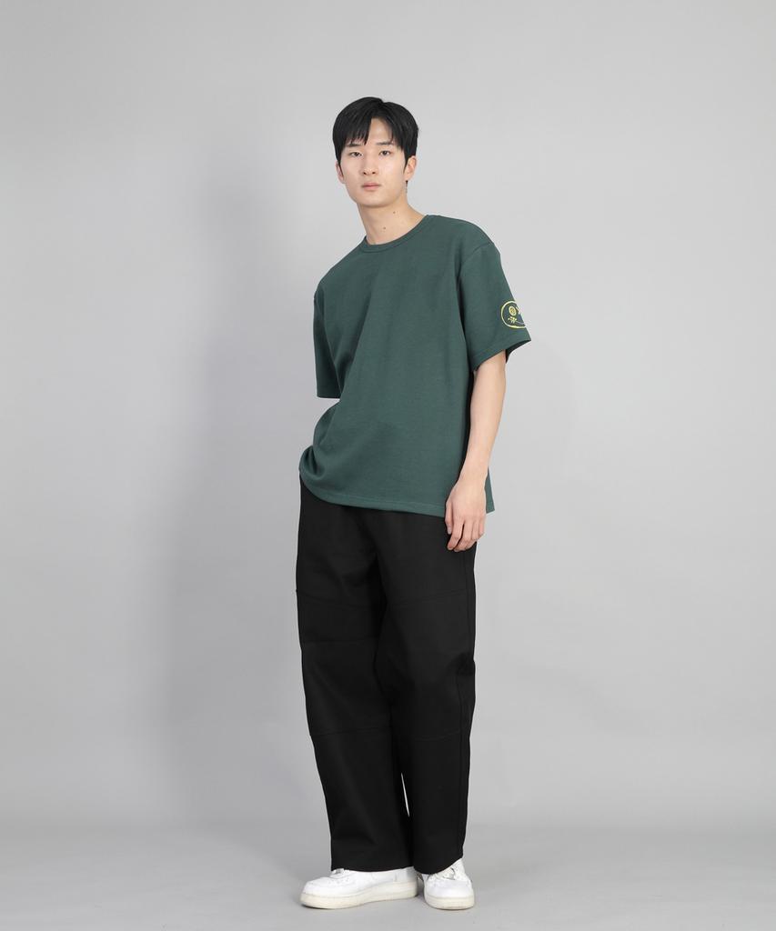 Seinteukeulu Front-Cutting Detail Ex Wide Pants Cde-371 Black