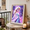 Purple Butterfly Elsa New Pearl-Inlaid Frameless Art | Handmade Pearl Craft, Purple Butterfly Theme, for Dreamy Luxury Home Decor & Birthday Gift