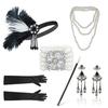 Trendy Feather Headpiece Feathered Headwear Set for Nightclub Parties Halloween