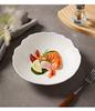 White Ceramic Soup and Salad Plate Set - Western Style Tableware for Home and Hotel