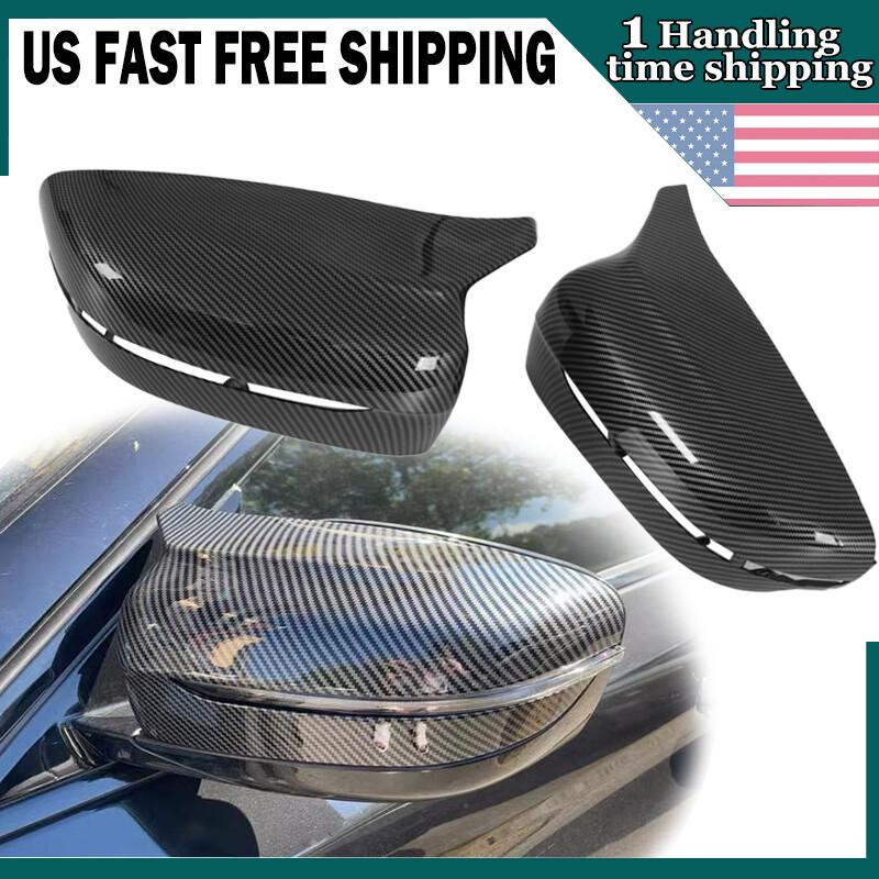 Carbon ABS Side Wing Mirror Cover Caps For 2017-2021 BMW G30 G20 G11 G12 M Style