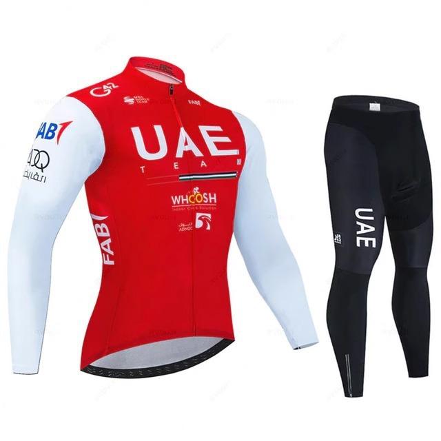 Autumn and Winter UAE Road Bike Cycling Suit Long-sleeved Suit, Cycling Thermal Bicycle Suit