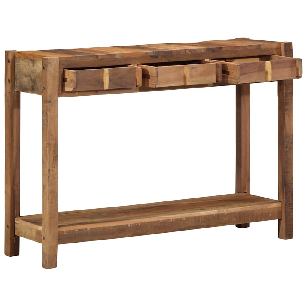 Console Table Brown 107 X 33 X 76 Cm Solid Upcycled Wood