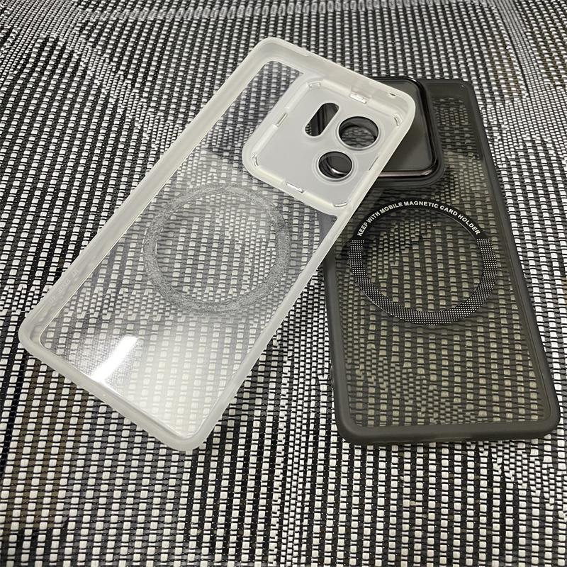 Capa de TPU Magsafe transparente de luxo para Motorola Edge 40 Silicone macio Magneic transparente Proteção de câmera de carga sem fio à prova de choque