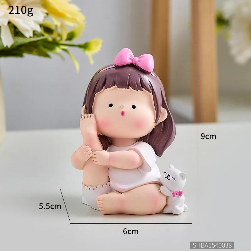 Modern Cute Yoga Little Girl Ornaments Domestic Use Table Decor Room Decoration Desk Decoration Lovely Accessories Girl Birthday Gifts