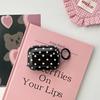 Simple Fashion White Polka Dot Pattern Black Glossy Protective Earphone Case Suitable for AirPods Pro3 Pro2 1 2 3 4 Pro