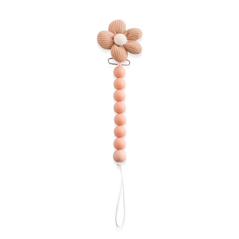 Catena per succhietto personalizzata in legno Senza BPA Uncinetto Coniglietto Clip per succhietto Porta-capezzolo per neonato Accessorio per dentizione per bambini Regali