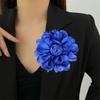 Fabric Flower Satin Rose with Flat Back Handcrafted Blooms Hat Clothes Hair Tie Accessories for DIY Craft Corsage Hairpin Brooch Headband