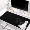 Alfombrilla de Escritorio para Chica de Anime Blanco y Negro Alfombrilla de Ratón para Chicas Góticas Goma Antideslizante Teclado de PC Alfombrillas Extensibles Accesorios de Oficina Alfombra para Gamer