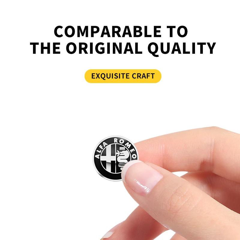 5/10Pcs 14mm For Alfa Romeo Giulia Stelvio MiTo Giulietta Tonale ALFA Car Logo Remote Key Emblem Sticker Decoration Accessories