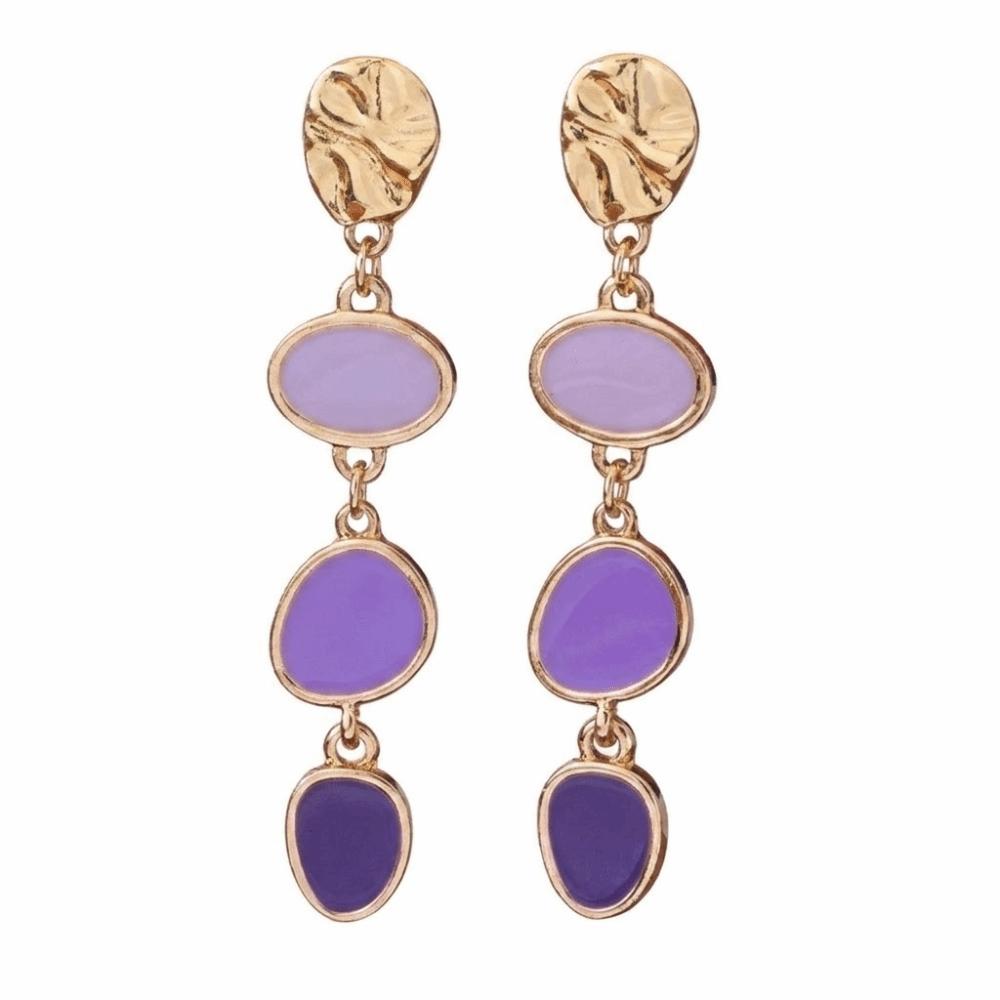 Colorful Earrings Studs Contrasting Women Drop Earrings Vintage Colored Ear Studs Girl