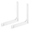 Wall-Mounted Folding Laundry Rod Holder 2-Pack, White