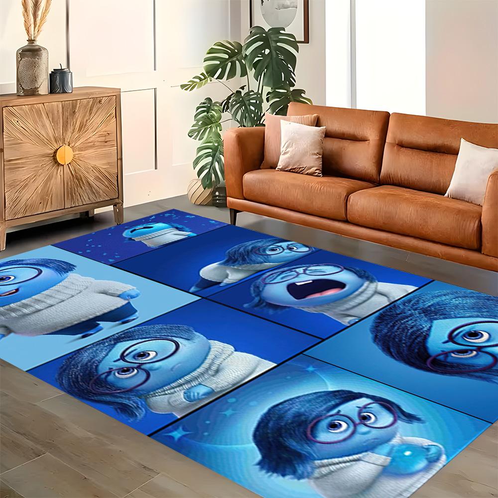 Tapis Aventure des Émotions Inside Out pour Salon, Chambre à Coucher, Bureau, Décoration de Couloir, Parfait pour la Décoration de la Maison ou les Cadeaux de Fête
