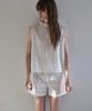 GRIDAJ Cotton Eyelet Elastic Shorts _ White