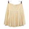 CHANEL made in Italy Mini length Wool knit skirt 40 Pleated switching Women Used