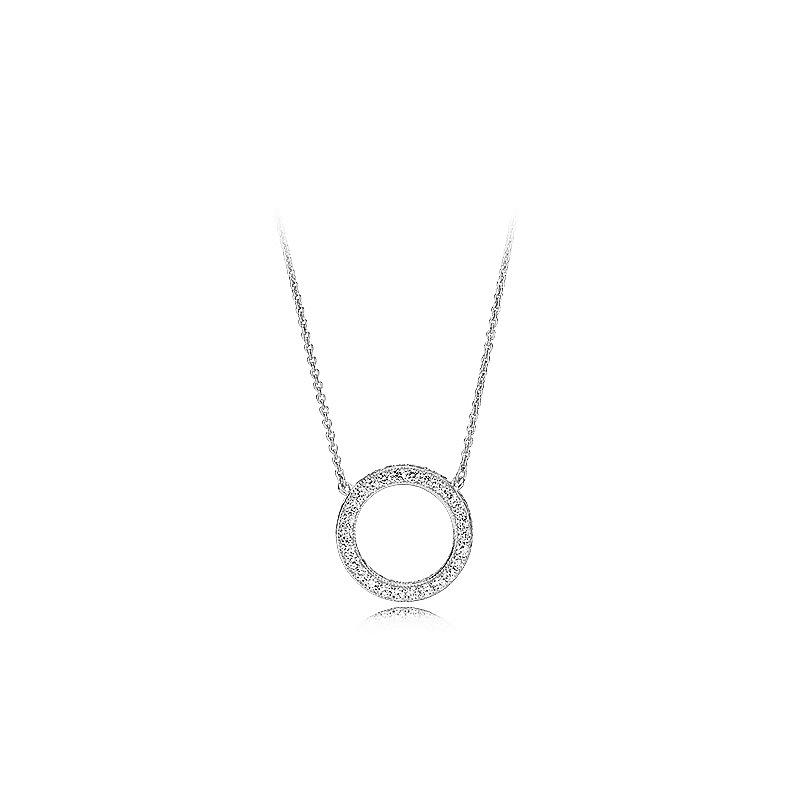 Collier Chaîne de Cou Bijou de Luxe Léger Argent Sterling S925 Logo Double Face Taille Collier Chaîne Ras du Cou