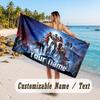 Personalized Beach Towel,Transformers Custom Printed Name Text, Super Absorbent Towel For Beach Vacation