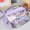 Federmäppchen mit großer Kapazität, 3-lagige Federtasche, niedliches koreanisches Schreibwaren, Stifthalter, Etui, Schulbedarf für Kinder