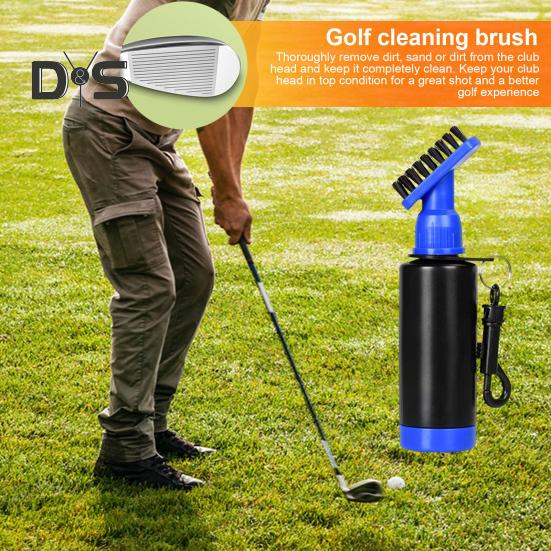 Golf Club Cleaning Brush Squeeze Water Bottle Golf Club Cleaner with Clip Essentials Golf Accessories for Golfers