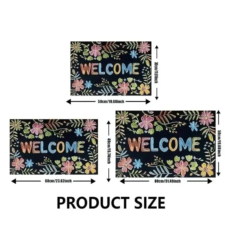 Merry Christmas Entrance Mat Christmas Carpet Mat Bathroom Non Slip and Absorbent Mat Door Mat