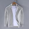 Autumn Winter Men Cardigan Sweater Men's Stand Collar Zipper Cotton 100% Thickened Knit Solid Color High Street Clothes