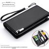 Men's Long Wallet Clutch with Large Capacity and Zipper Style