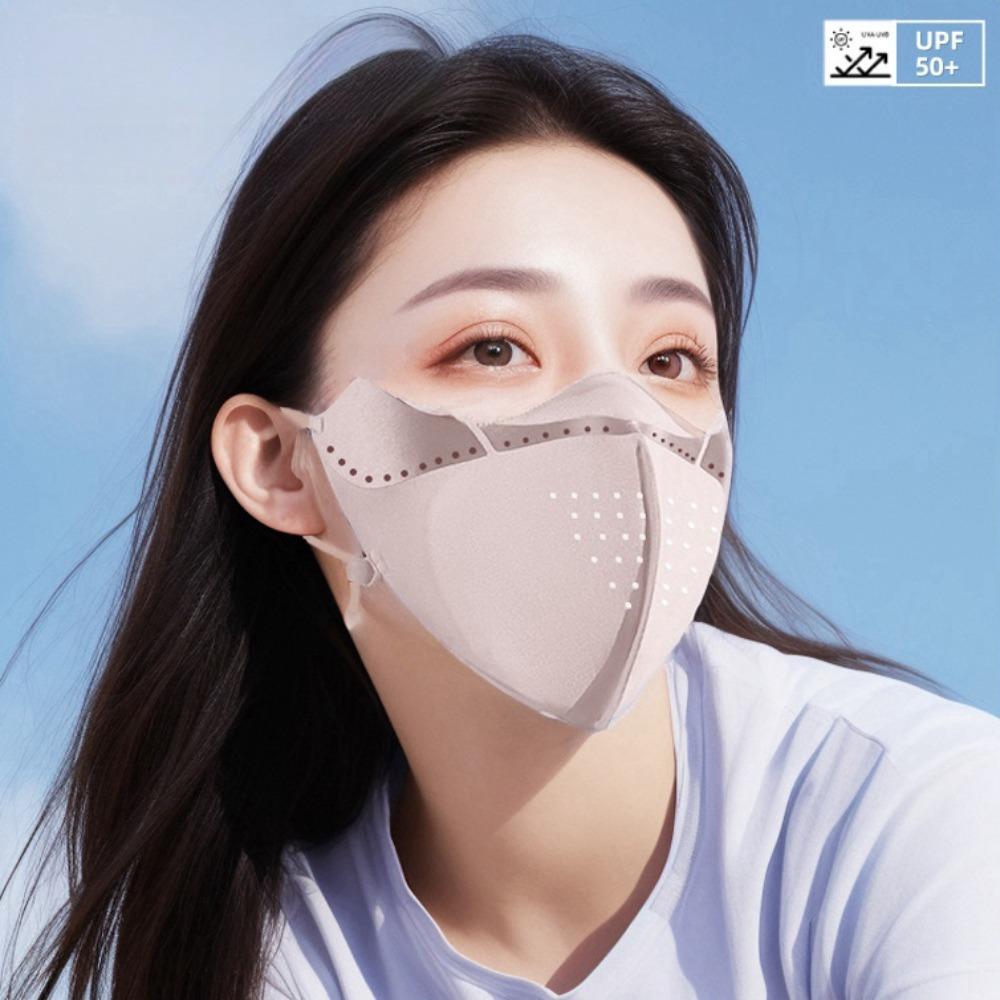 Sunscreen Face Scarf Ice Silk Mask Face Mask Eye Protection Face Cover Gradient Color Sunscreen Veil Face Gini Mask Golf