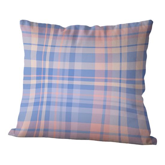 Housse de Coussin Motif Écossais Coloré Housse de Coussin 18x18 Pouces Housse de Coussin à Carreaux pour Chambre Canapé Salon Bureau