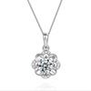 925 Silver Four-Leaf Clover Pendant Fashion Four-Leaf Clover Stamen Silver Pendant Baita Necklace
