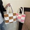 Neue Lammwolltasche Damen Herbst und Winter Einfache große Tragetasche Nischen-Design Plüsch-Umhängetasche
