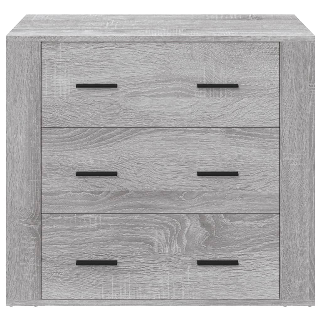 Vidaxl Cabinet, Sonoma Grey Oak, 80X33X70 Cm, Wood-Based Material