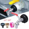 IBC Tank Tap Connector S60 Thread 1/2'' 3/4'' Water Coupling Adapter Garden Home Valve Fitting Faucet Replacement Accessories
