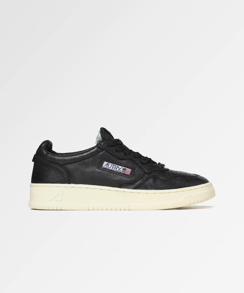 Autry Medalist Vintage Goatskin Sneakers Black