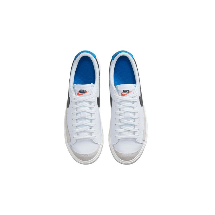Nike Baskets pour enfants Blazer Low 77 GS Blanc Bleu clair Photo Voile Noir DA4074-111