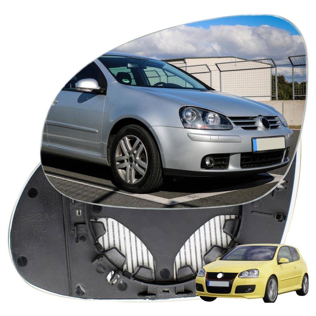 Heated Left Right Car Rear View Door Wing Mirror Glass For VW Golf 5 Jetta Passat B6 Eos 2003 - 2008 Blind Spot Rearview