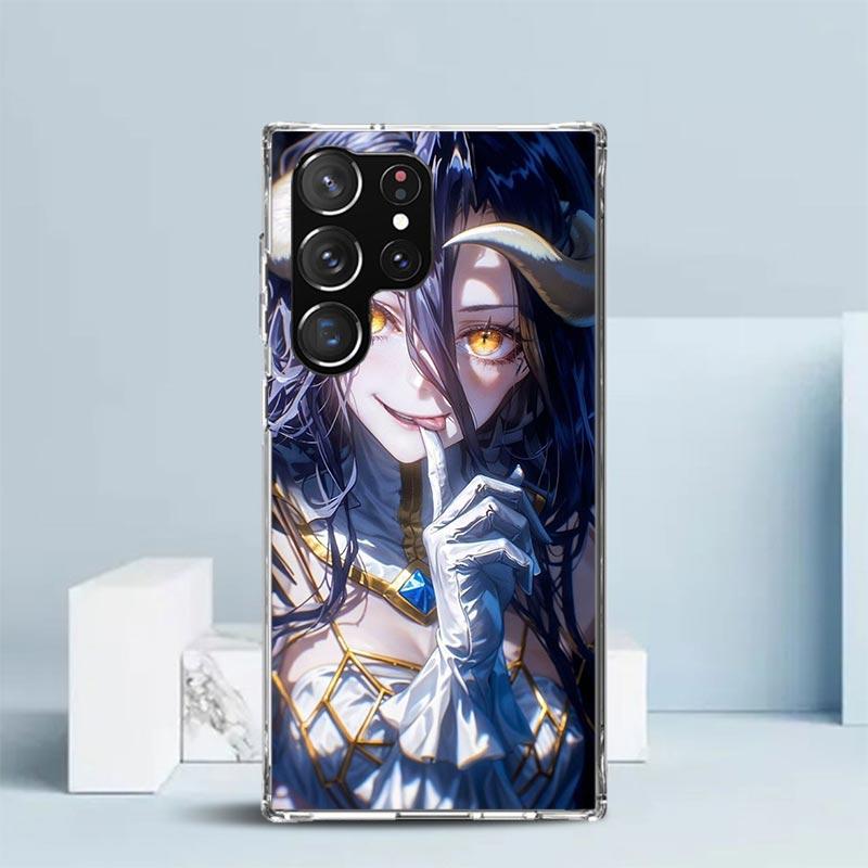Albedo Overlord Anime Phone Case For Samsung Galaxy S24 S25 Edge S26 Ultra S22 S23 Plus S21 + S20 FE Soft TPU Back Cover Galaxy