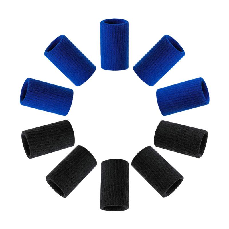 10-pack elastiska fingerhandskar Sportstöd Artrit Finger Guard utomhus Basket Volleyboll Guard