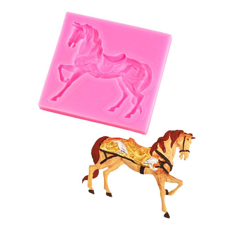 M-Silicone Horse Molds Running Horse Fondant Cake Decorating Tool Chocolate Candy Craft Gum Paste Polymer Clay Cupcake Toppers