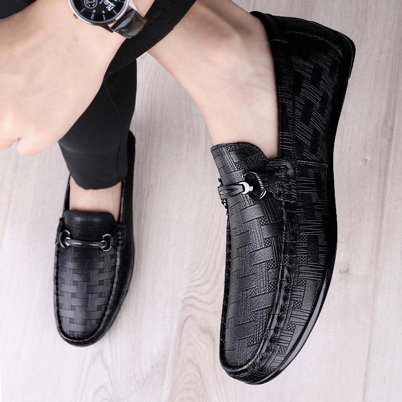 Heren Nieuwe Luxe Loafers Mode Comfortabele Heren Platte Zakelijke Formele Leren Schoenen Echt Leer Merk Casual Rijschoenen