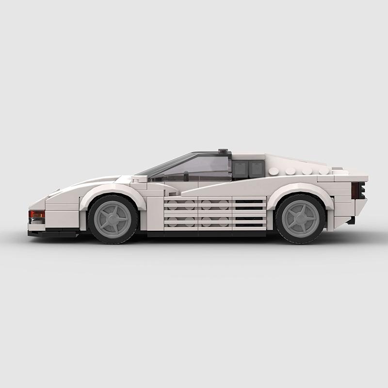 Testarossa MOC Coupe Speed Car Building Blocks - Technical Racing Vehicle Model Toy