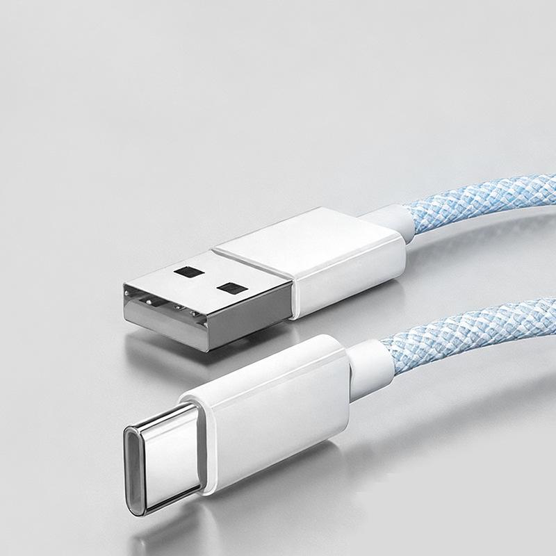 60W Fast Charging Braided Type-C Cable for Huawei & Apple Phones/Tablets