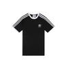 Originals 3-Stripes Tee Casual Loose Round Neck Logo Stripe Short Sleeve Black Men's CW1202