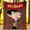 1pc Mr Bean1 Theme Blanket - Digital Print, Polyester, Cozy for All Seasons, Perfect for Outdoor, Camping, and Travel