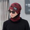 Winter Cold Weather Gear Neck Warmer, Mock Toshi Beanie Set, Wine for Men