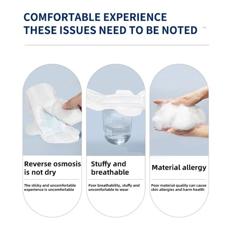 Lightweight and Breathable Sanitary Napkins for Daily and Nighttime Use, Comfortable and Close Fitting Women's Pads and Wings