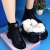 Soft Leather Thick Bottom Snow Boots Women's Winter Fur One Plus Velvet Thick Cotton Boots Thick Bottom Warm Cotton Shoes