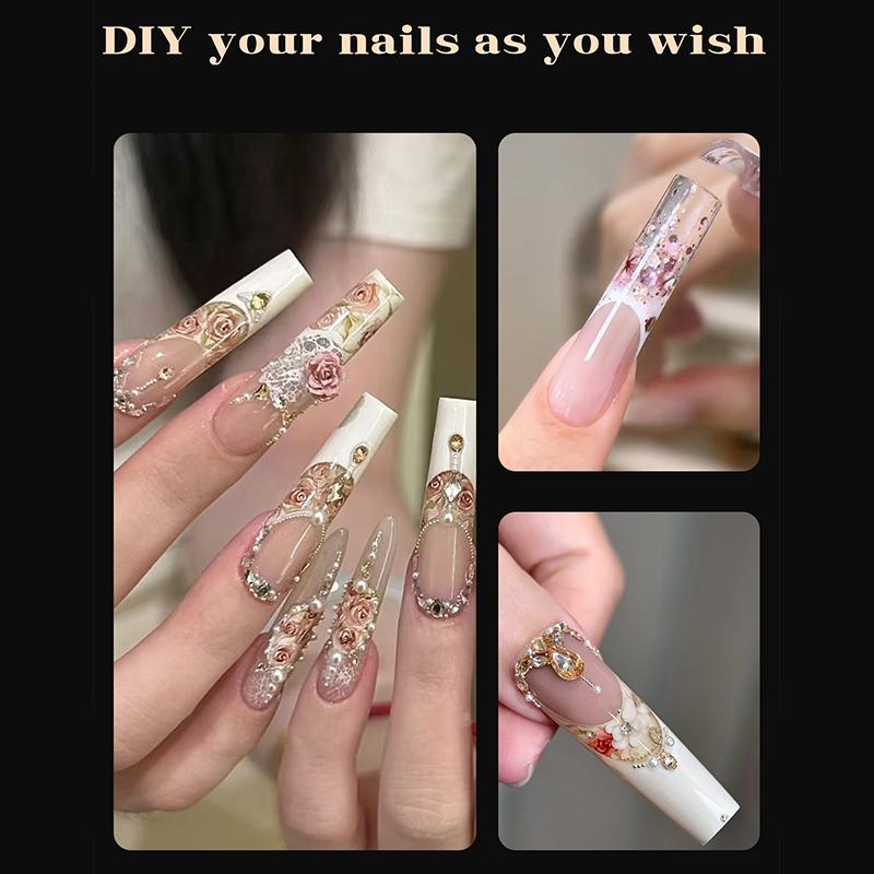 30/60/75/150 Piezas Formas Duales Francesas 15 Tamaños Transparentes Reutilizables Extensión de Uñas Gel Constructor Punta Francesa Herramienta de Manicura Arte Diy Salón