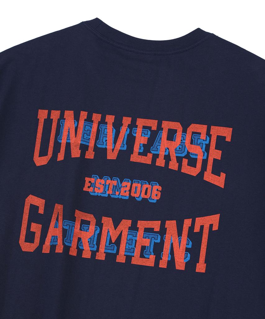 Yunibeoseugameonteu Ug Retro Two-Tone Emblem T-Shirt_Navy